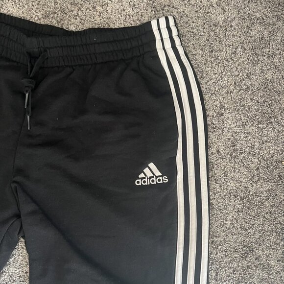Adidas Track Pants Men’s XL 3 Stripes Black White - Picture 2 of 7